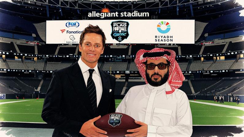 Tom Brady e Turki Al-Sheikh posam juntos para a foto (Foto: Reprodução)