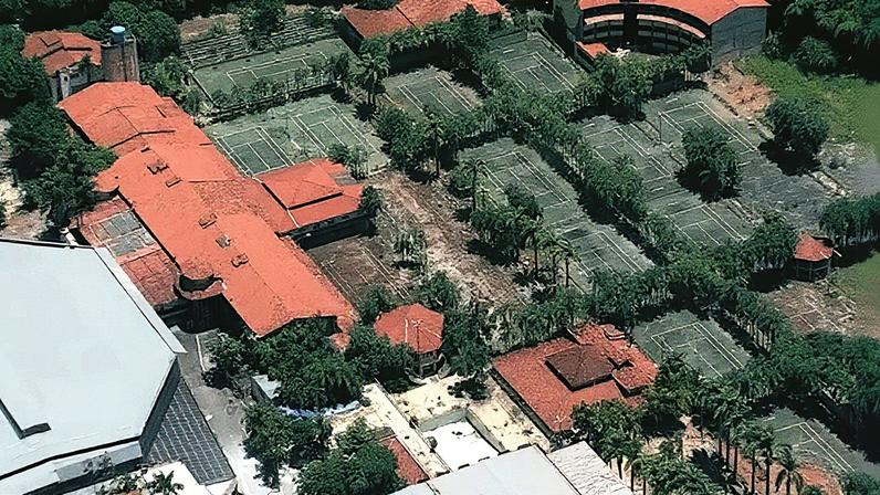 Academia de Tênis em Brasília, que já recebeu presidentes da República, apresenta sinais de abandono (Foto: Reprodução)