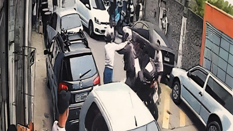Policial agredido em São Paulo (Foto: Reprodução)