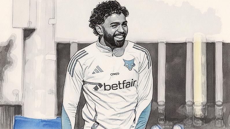 Gabigol participa de treino do Cruzeiro (Foto: Reprodução)