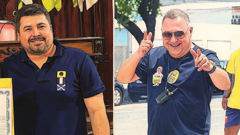 Policial civil e empresário posam para foto (Foto: Reprodução)