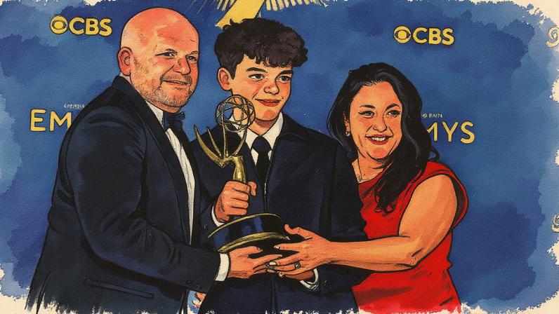 Owen Cooper e seus pais, Andy e Noreen Cooper, posam para a foto (Foto: Reprodução)