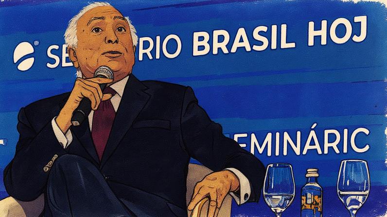 Ex-presidente Michel Temer durante evento em São Paulo (Foto: Reprodução)