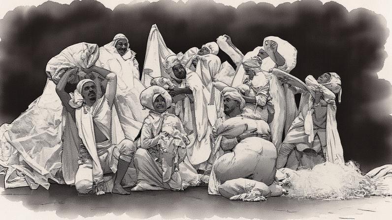 Cena do espetáculo de dança 'Borda', de Lia Rodrigues, que abre a Bienal de Dança de Lyon em 2025 (Foto: Reprodução)