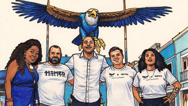 Presidente da Portela, Junior Escafura, anuncia parceria para atendimento médico na quadra da agremiação (Foto: Reprodução)