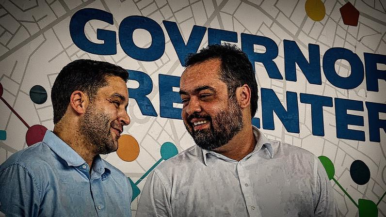 Vice-governador do Rio de Janeiro, Thiago Pampolha, e governador Cláudio Castro em agenda em Volta Redonda (Foto: Reprodução)