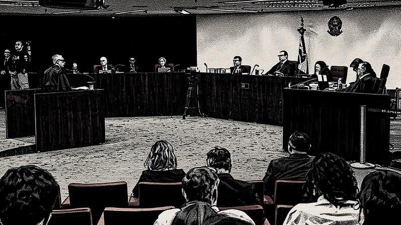 Advogado realiza sustentação oral no STF (Foto: Reprodução)