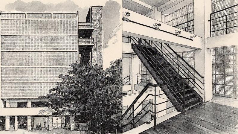Caixa-d'água de Olinda com os primeiros cobogós (Foto: Reprodução)