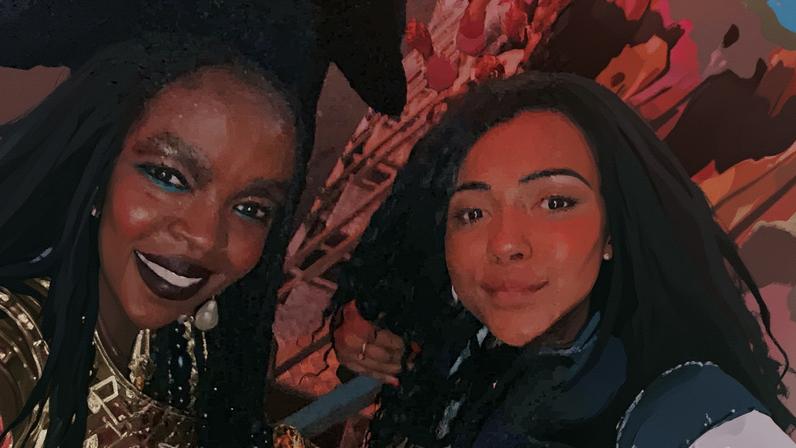 Lauryn Hill posa com fã após show (Foto: Reprodução)