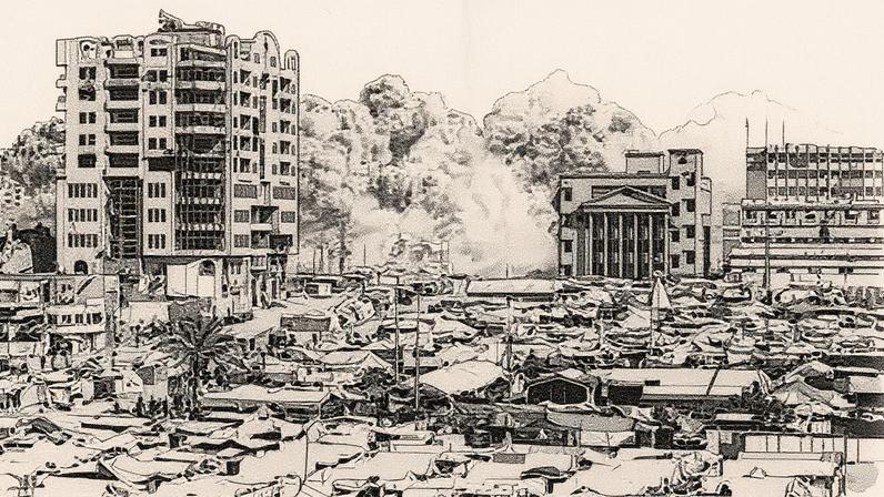 Coluna de fumaça se eleva após ataque israelense em Cidade de Gaza (Foto: Reprodução)