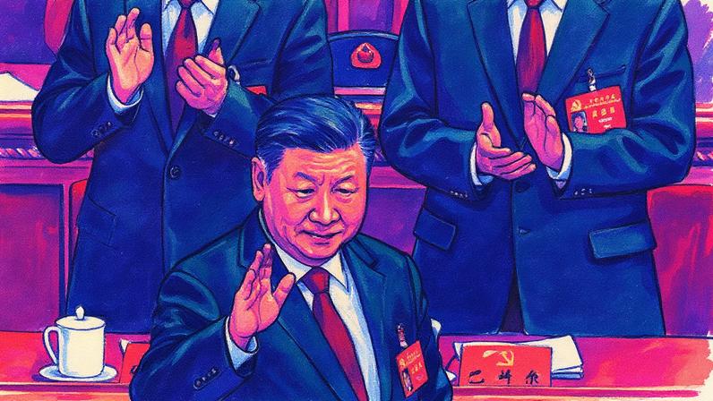 Presidente da China, Xi Jinping, chega para a sessão de abertura do 20º Congresso do Partido Comunista Chinês no Grande Salão do Povo em Pequim (Foto: Reprodução)