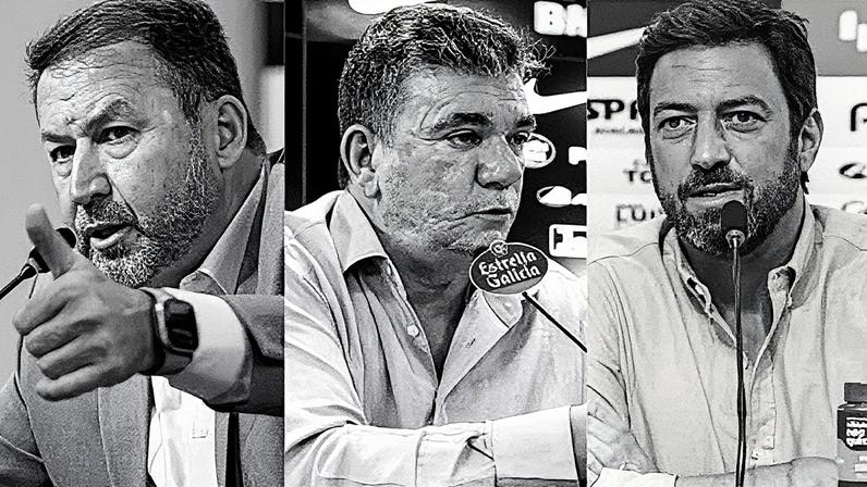 Ex-presidentes do Corinthians, Augusto Melo, Andrés Sanchez e Duilio Monteiro, posam juntos (Foto: Reprodução)