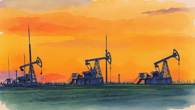 Bombas de petróleo em um campo na Rússia (Foto: Reprodução)