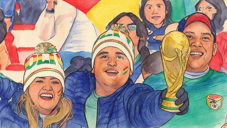 Torcedores bolivianos lotam o Estádio Municipal de Villa Ingenio, em El Alto, durante partida contra o Brasil pelas Eliminatórias para a Copa do Mundo de 2026 (Foto: Reprodução)