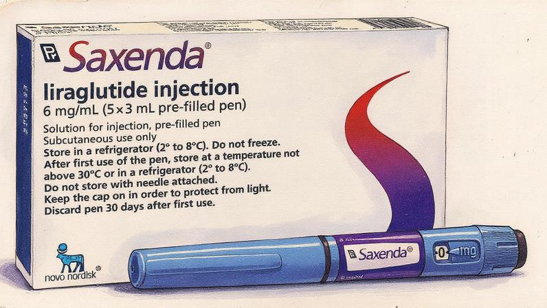 Medicamento injetável Saxenda, utilizado no tratamento de obesidade ou sobrepeso (Foto: Reprodução)