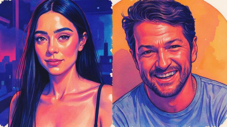 Carol Castro e Marcelo Serrado aparecem juntos em uma imagem (Foto: Reprodução)