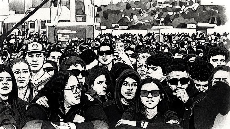 Público assiste a shows no The Town (Foto: Reprodução)