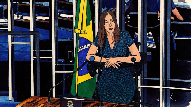 Senadora Mara Gabrilli durante evento no Senado (Foto: Reprodução)