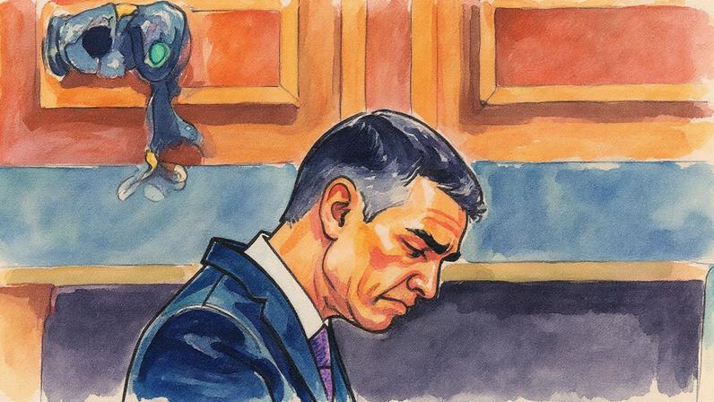 Presidente do Governo, Pedro Sánchez, durante sua fala no Congresso em 9 de julho de 2025 (Foto: Reprodução)