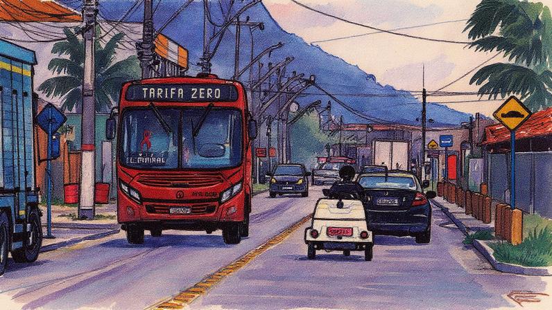 Ônibus com tarifa zero circula em Maricá (Foto: Reprodução)