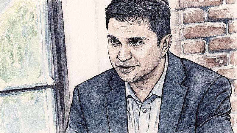 Sanjay Beri, CEO e fundador da Netskope Inc., participa de uma entrevista na Bloomberg West em San Francisco, Califórnia (Foto: Reprodução)