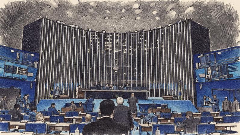 Plenário do Senado Federal durante sessão deliberativa ordinária (Foto: Reprodução)