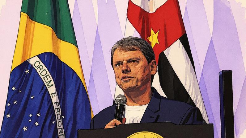 Tarcísio de Freitas em evento oficial (Foto: Reprodução)