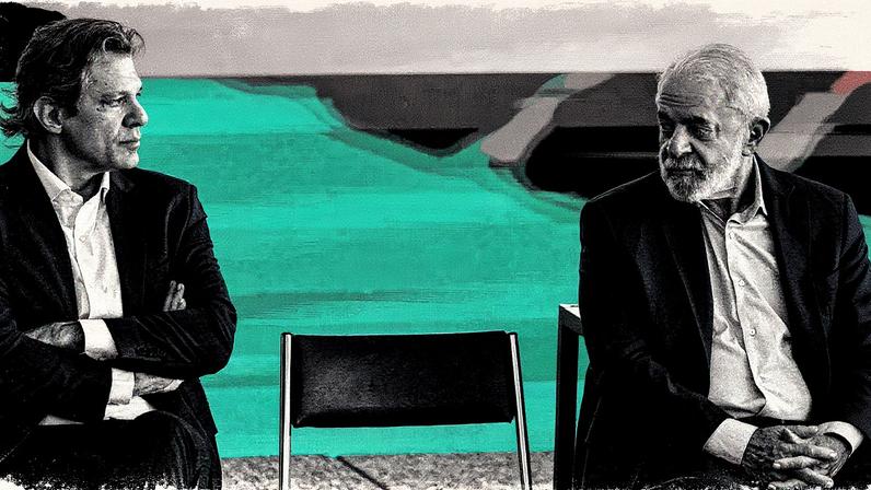 Ministro Fernando Haddad e presidente Luiz Inácio Lula da Silva em cerimônia no Palácio do Planalto (Foto: Reprodução)