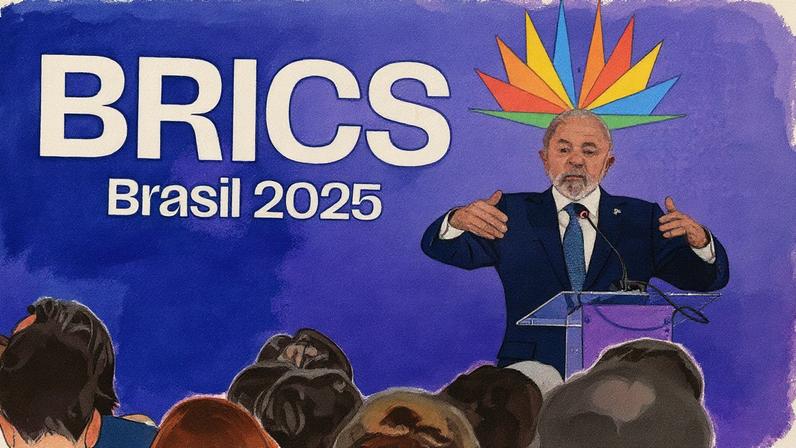 Presidente Lula durante entrevista à imprensa na cúpula do Brics, no Rio de Janeiro (Foto: Reprodução)
