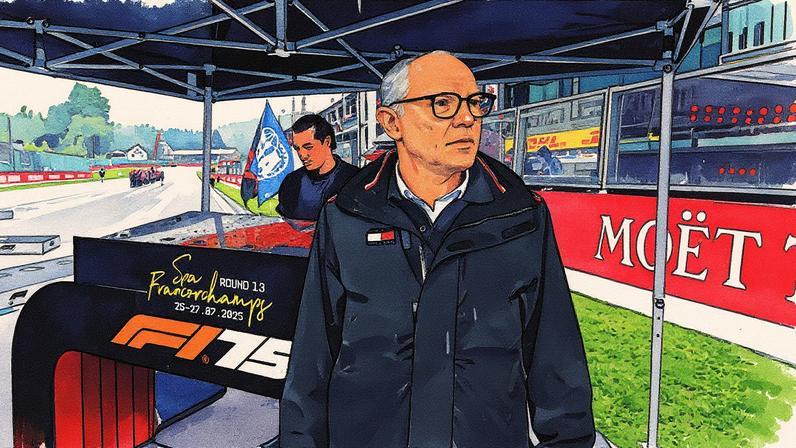 Stefano Domenicali no GP da Bélgica da F1 em 2025 (Foto: Reprodução)