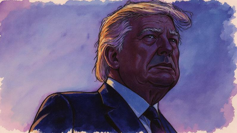 Silhueta de Donald Trump em uma imagem (Foto: Reprodução)