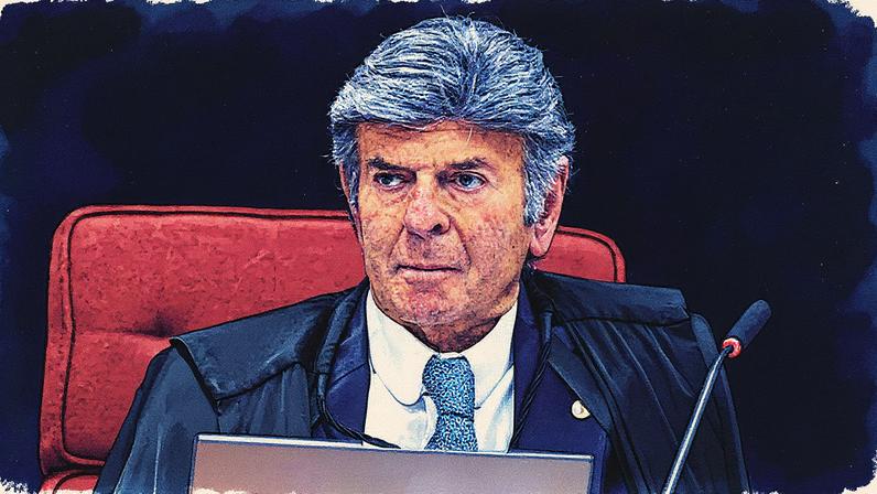 Ministro Luiz Fux durante sessão da Primeira Turma do STF (Foto: Reprodução)