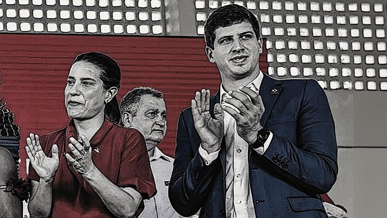 Raquel Lyra e João Campos estão lado a lado, possivelmente como adversários nas urnas em 2026 (Foto: Reprodução)