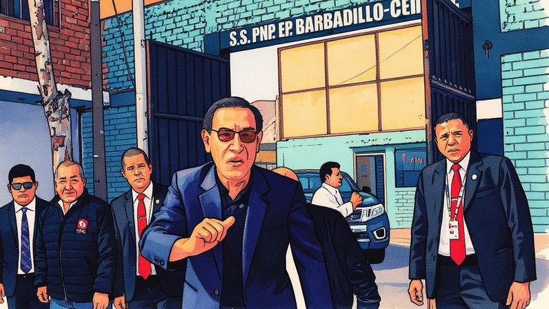 Martín Vizcarra deixa a prisão de Barbadillo em Lima, Peru, no dia 4 de setembro de 2025 (Foto: Reprodução)