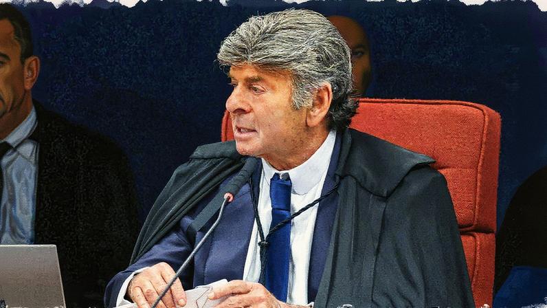 Ministro Luiz Fux participa do julgamento da trama golpista na primeira turma do STF (Foto: Reprodução)