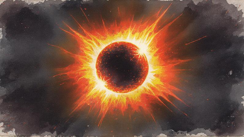 Vista de um eclipse solar total em Mazatlán, estado de Sinaloa, México, em 8 de abril de 2024 (Foto: Reprodução)