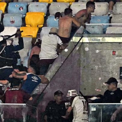 Tumulto no setor visitante atrasa o início do segundo tempo no Maracanã