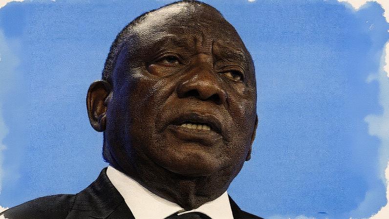 Presidente sul-africano Cyril Ramaphosa observa durante a 55ª reunião anual do Fórum Econômico Mundial em Davos, Suíça (Foto: Reprodução)