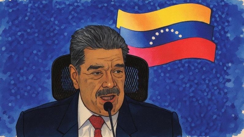Nicolás Maduro fala durante uma coletiva de imprensa com a mídia internacional (Foto: Reprodução)
