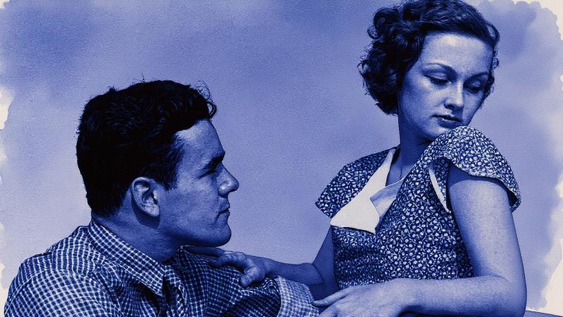 Casal discute em um ambiente dos anos trinta (Foto: Reprodução)