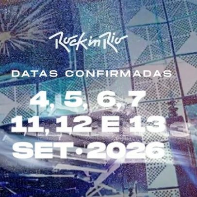 Rock in Rio 2026 será realizado de 4 a 13 de setembro; confira as datas oficiais