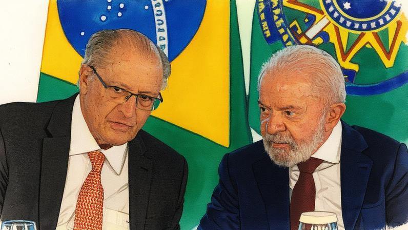 Geraldo Alckmin e Lula posam juntos para a foto (Foto: Reprodução)