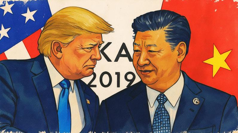 Presidentes dos EUA e da China se encontram durante a cúpula do G20 no Japão (Foto: Reprodução)