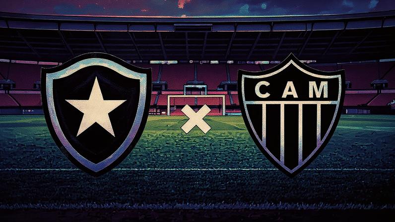 Botafogo enfrenta o Atlético-MG em partida de futebol (Foto: Reprodução)