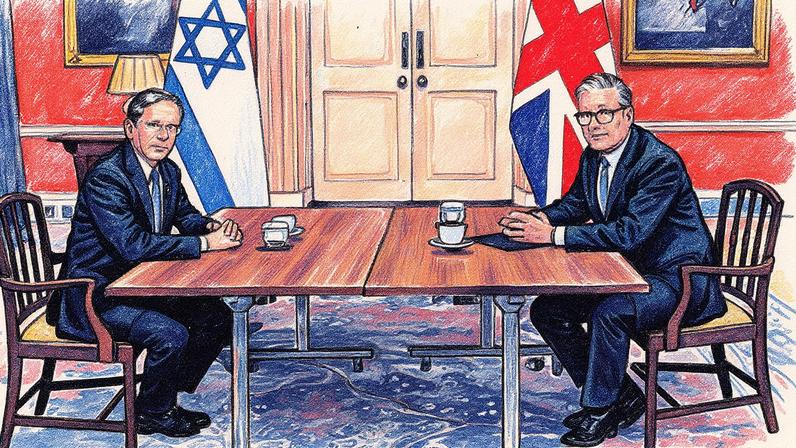 Starmer e Herzog se reúnem em Downing Street (Foto: Reprodução)