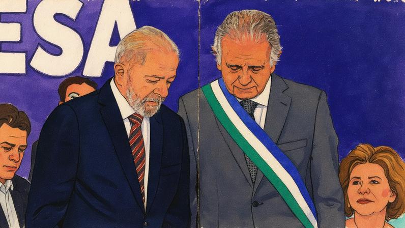 Presidente Lula e ministro José Mucio durante cerimônia de aniversário de 25 anos do Ministério da Defesa (Foto: Reprodução)
