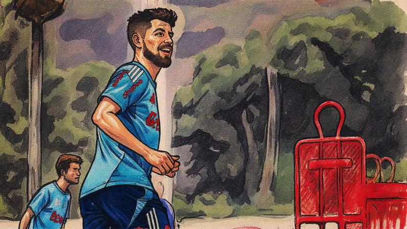 Jorginho participa de treino do Flamengo (Foto: Reprodução)