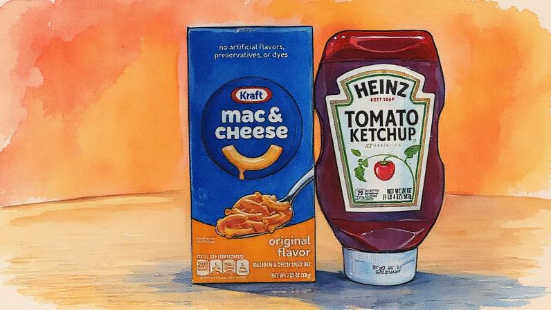 Kraft mac & cheese com ketchup Heinz (Foto: Reprodução)