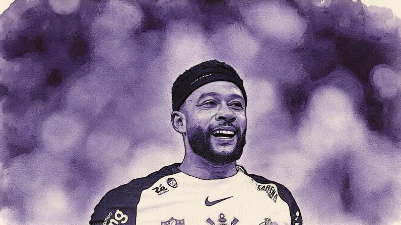 Jogador Memphis Depay solicita valores de direitos de imagem e premiações ao Corinthians (Foto: Reprodução)