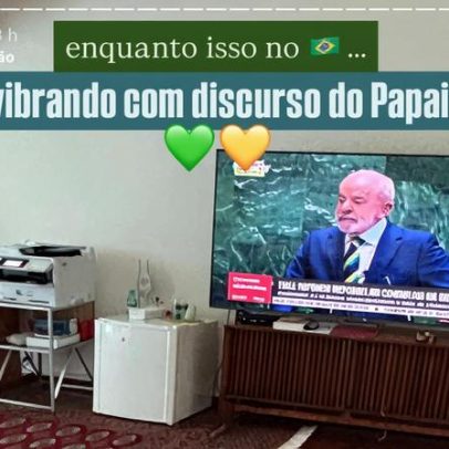 Pets de Janja assistem discurso de Lula na ONU e vibram com a fala do presidente